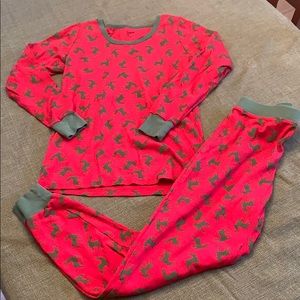 Leveret Christmas pajamas. Red and green 100% cotton 🌱